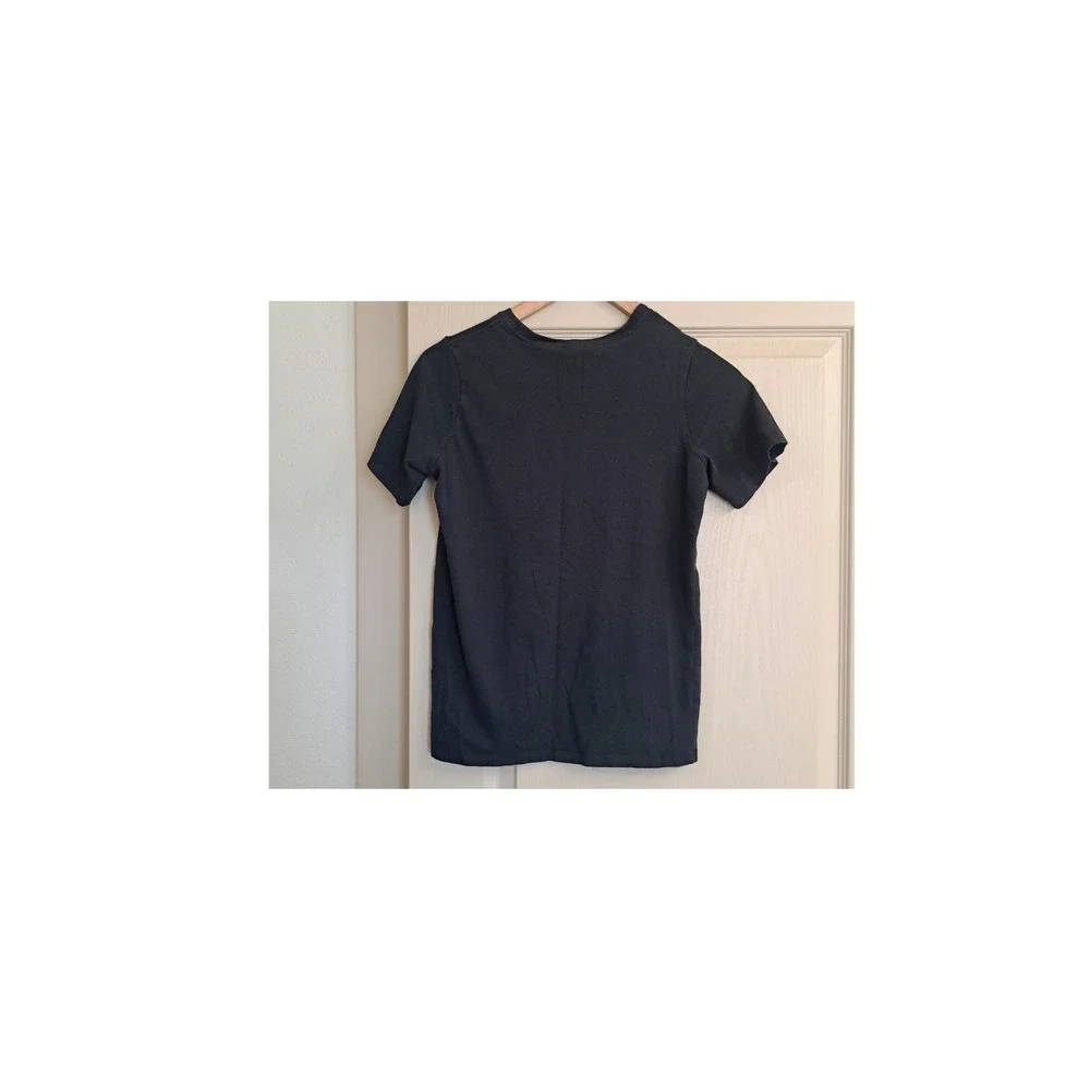 Nike Boys Dri-FIT Graphic Tee Black Blue Athletic Cut Short Sleeve Shirt Large